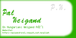 pal weigand business card